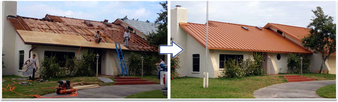 before and after roof