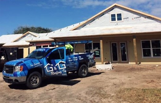 G&G truck at construction site