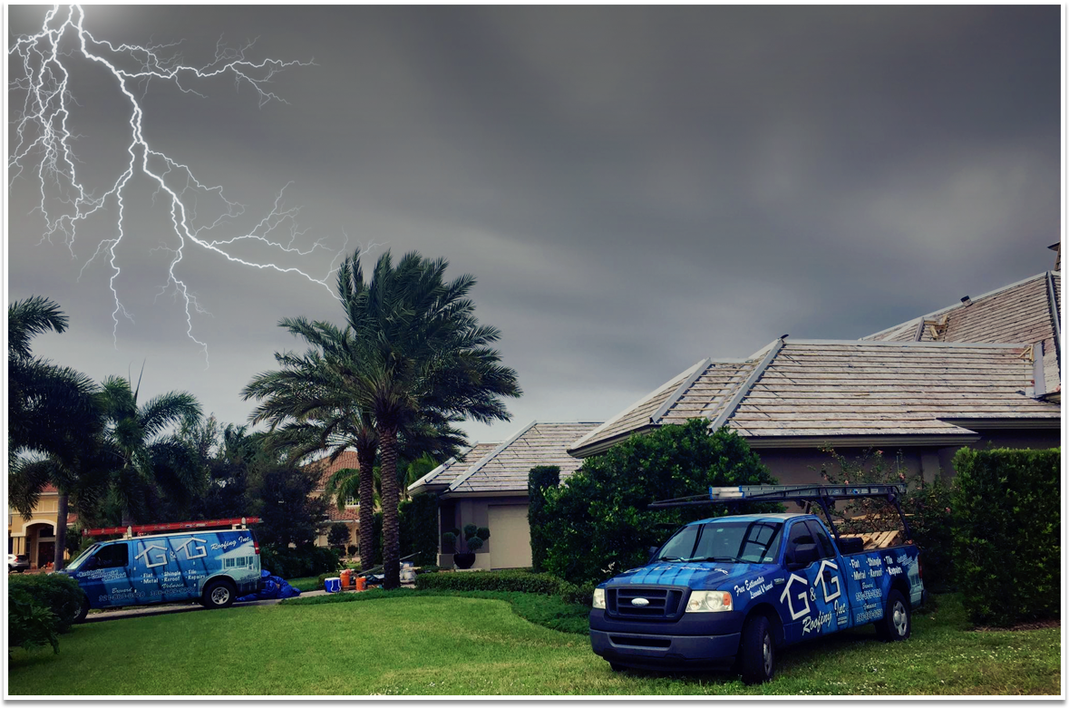 Ominous sky with G&G Roofing to the rescue!