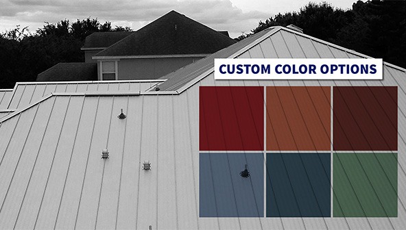 Custom metal roof colors are available